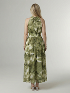 Sylin | Midi Dress with Gathered Halter Neck