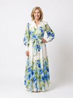 Harper | Floral Maxi Dress with Button Front