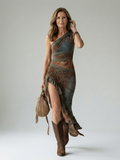 Zalia | Midi Dress in Tranquil Style