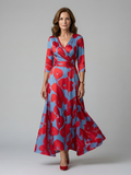 Celine | Midi Dress with Cross-Shaped Neckline