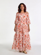 ROSALIE | Floral Maxi Dress with Ruffles