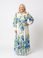 Harper | Floral Maxi Dress with Button Front