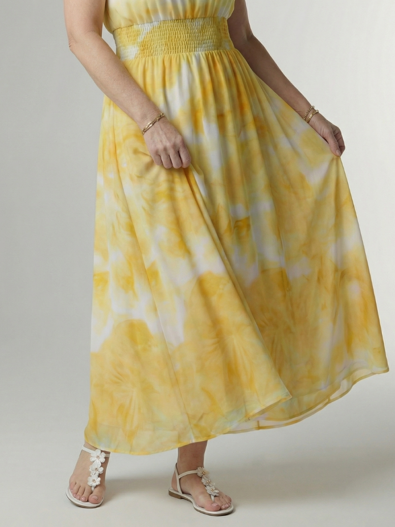 Sylin | Midi Dress with Gathered Halter Neck