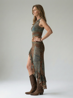 Zalia | Midi Dress in Tranquil Style