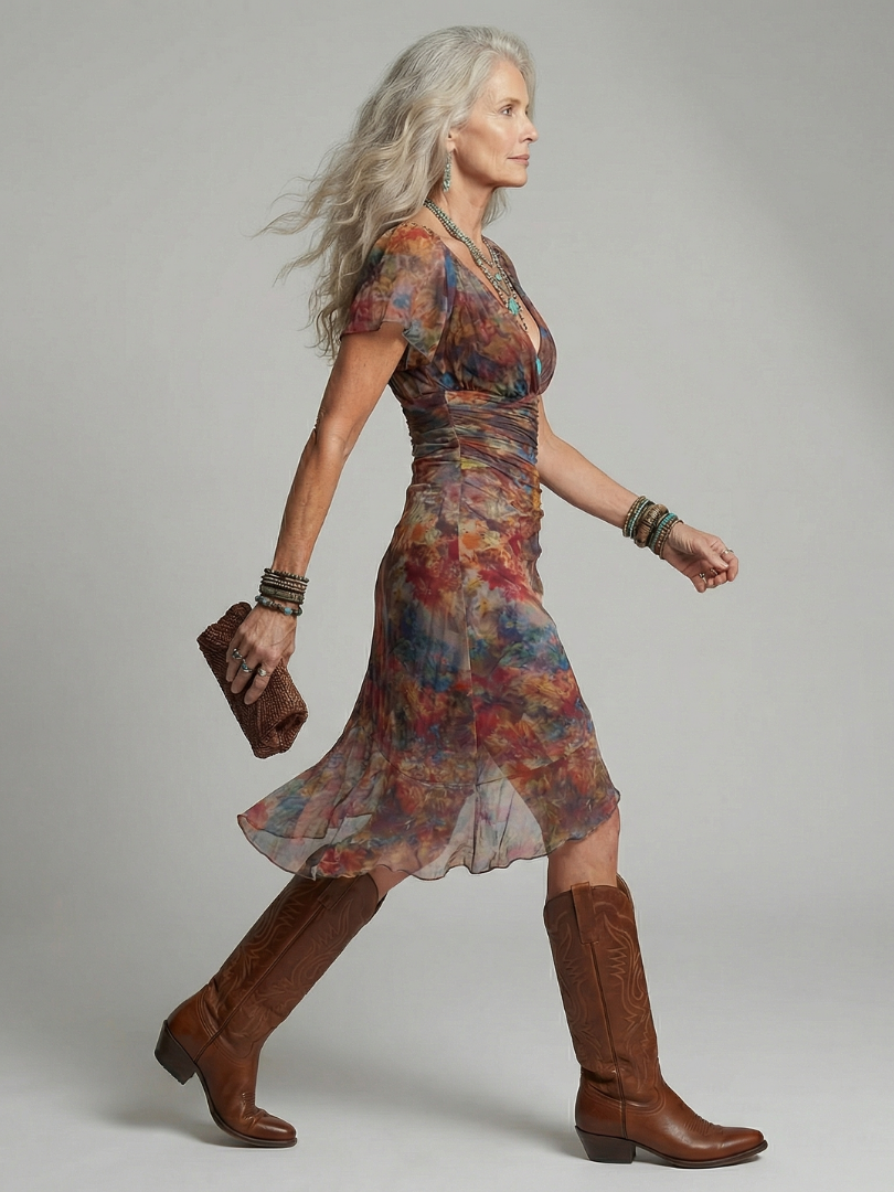 Aeris | Midi Dress for Tranquil Elegance