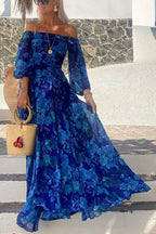 Francesca | Kwiatowa Sukienka z Długim Rękawem" can be rewritten as "Francesca | Floral Long Sleeve Dress.