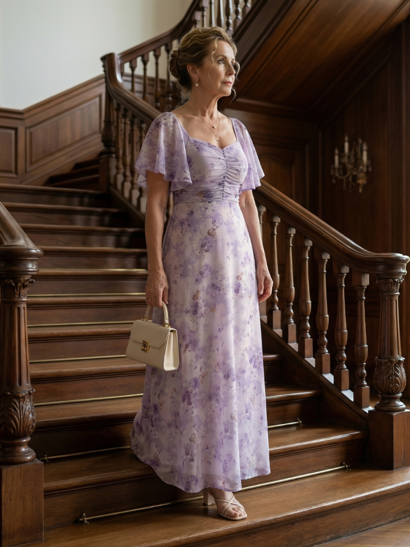 Vaelis | Midi Dress with Wing Sleeves