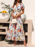 Savannah | Floral Pleated Midi Dress