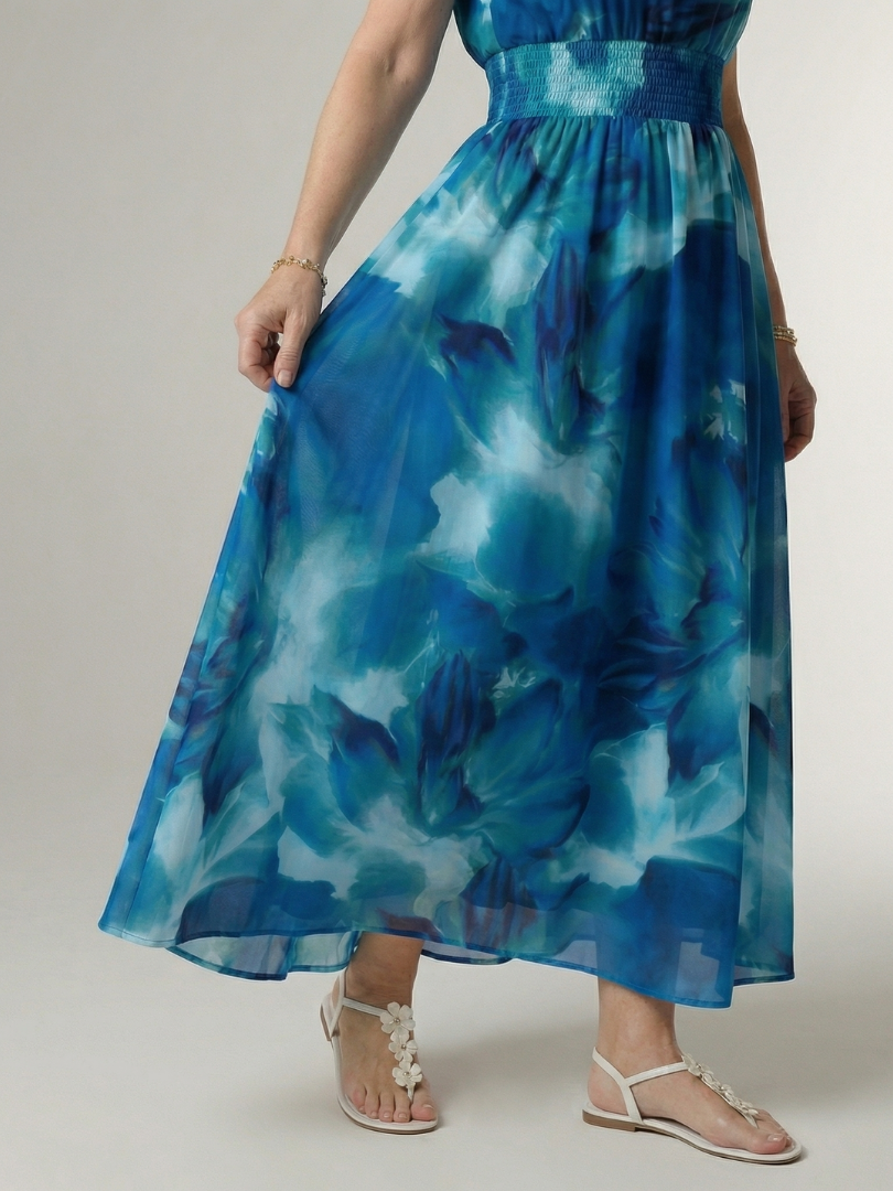 Sylin | Midi Dress with Gathered Halter Neck