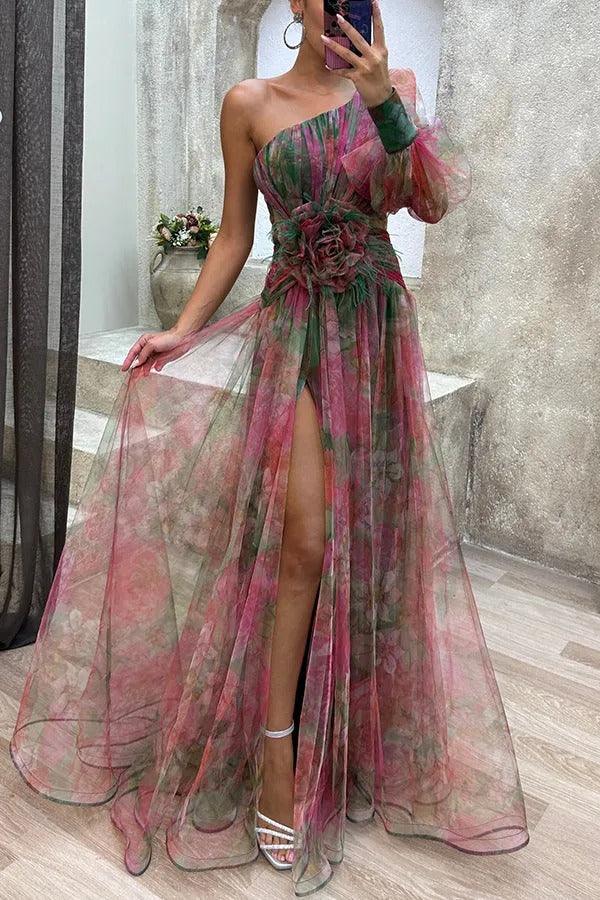 Grace | Floral Pleated Maxi Dress for Summer