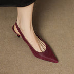 Céliane Leather Slingback Heels