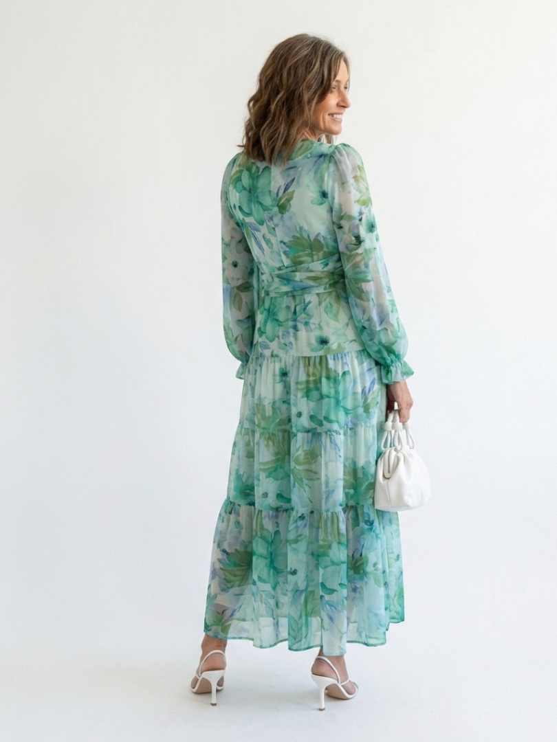 Althea | Maxi Sukienka w Kwiaty