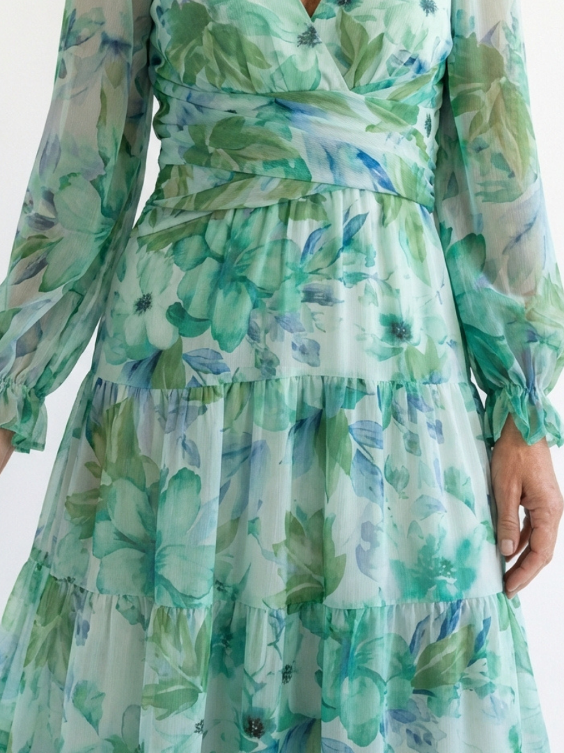 Althea | Maxi Sukienka w Kwiaty