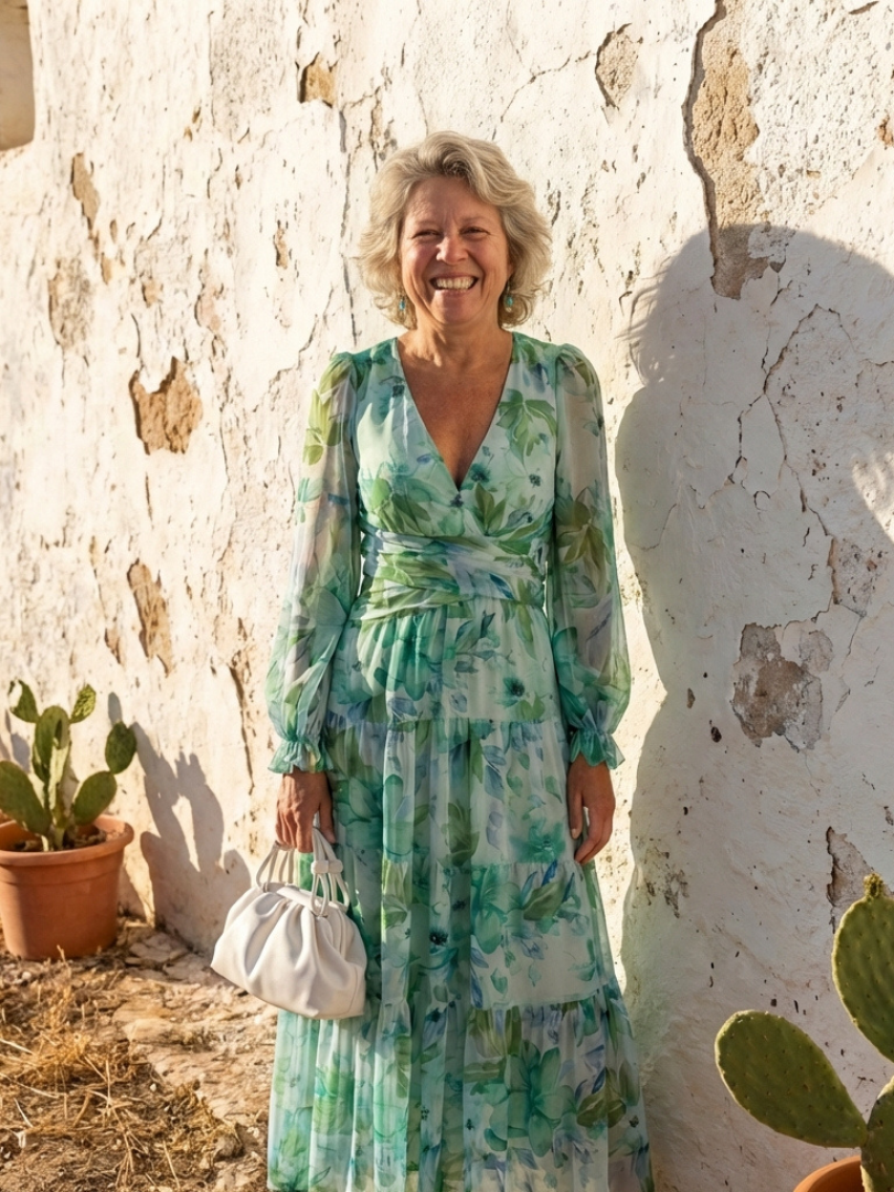 Althea | Maxi Sukienka w Kwiaty