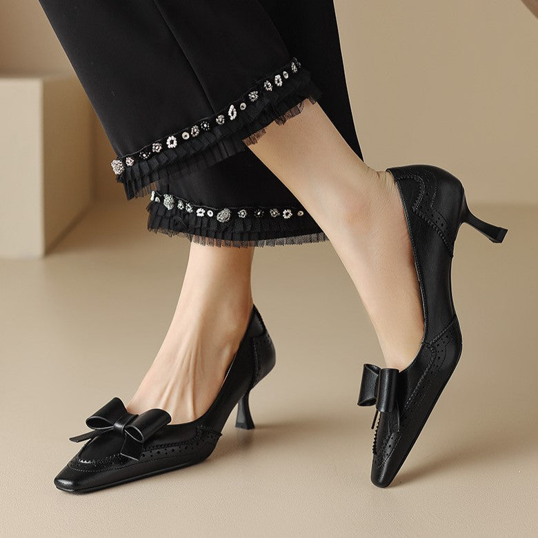 Célora Leather Stiletto Heels