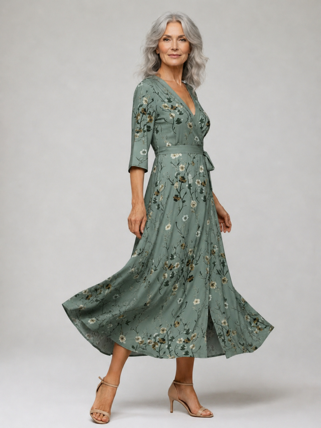 Selora | Halter Neck Bloom Flow Maxi Dress