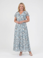 Ismeria | Maxi Chiffon Dress with Floral Print