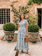 Ismeria | Maxi Chiffon Dress with Floral Print