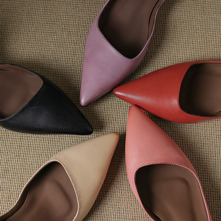 Orlisse Leather Stiletto Heels