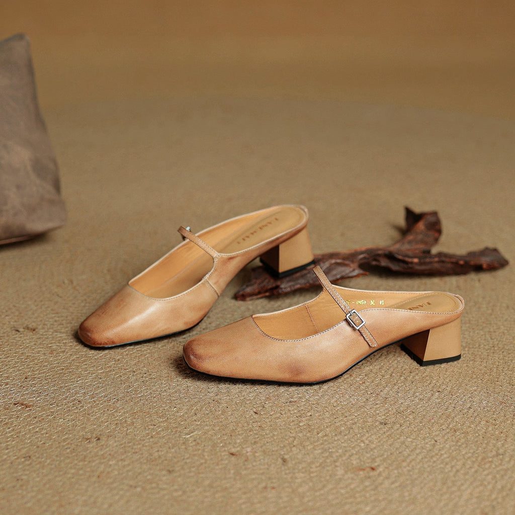Meyra Leather Slides