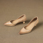 Calenne Leather Wedge Heels