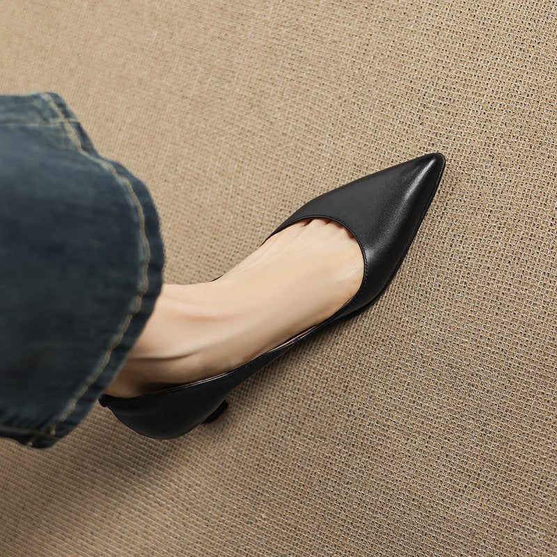 Calenne Leather Wedge Heels