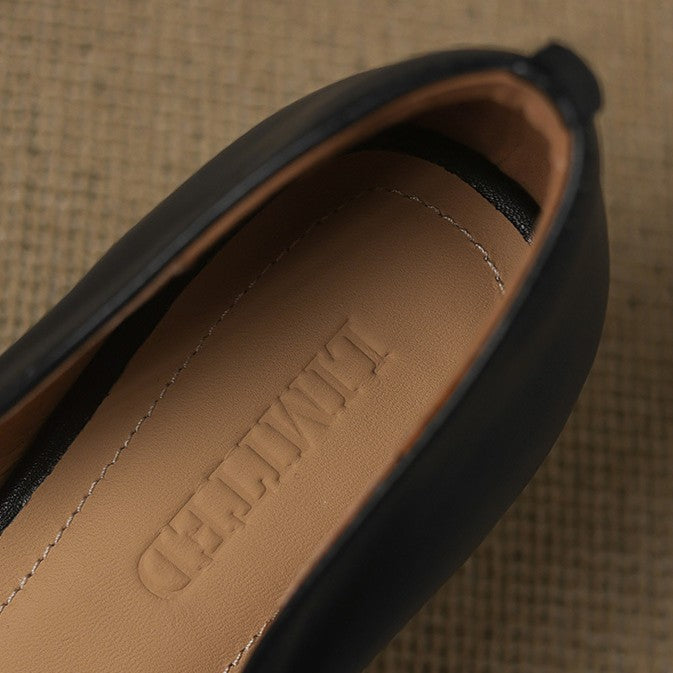 Calenne Leather Wedge Heels