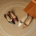 Ceyra Leather Wedge Shoes
