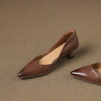 Calenne Leather Wedge Heels