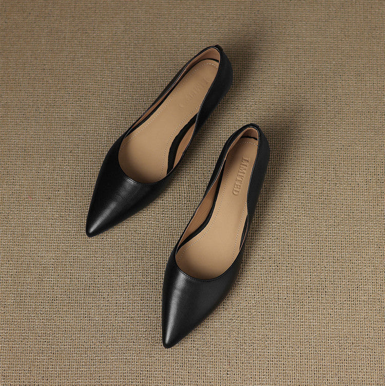Arla Genuine Leather Ballet Flats