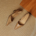 Ceyra Leather Wedge Shoes