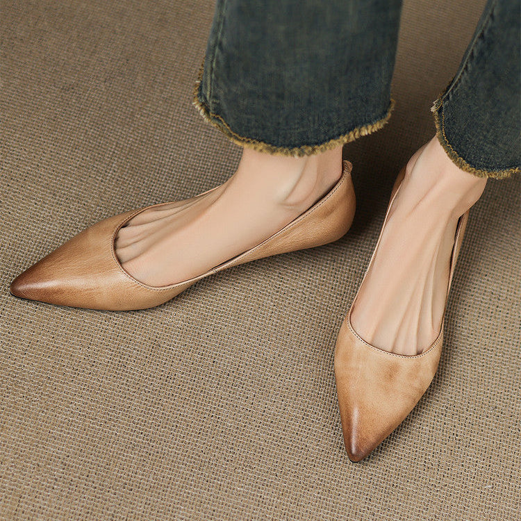 Arla Genuine Leather Ballet Flats