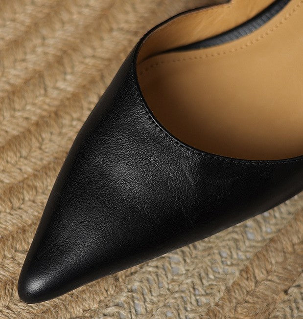 Ceyra Leather Wedge Shoes