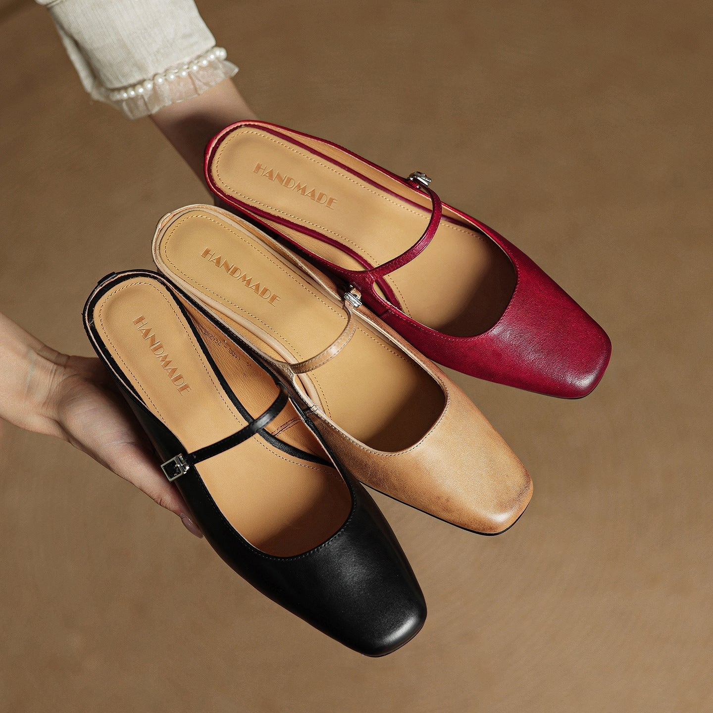 Meyra Leather Slides