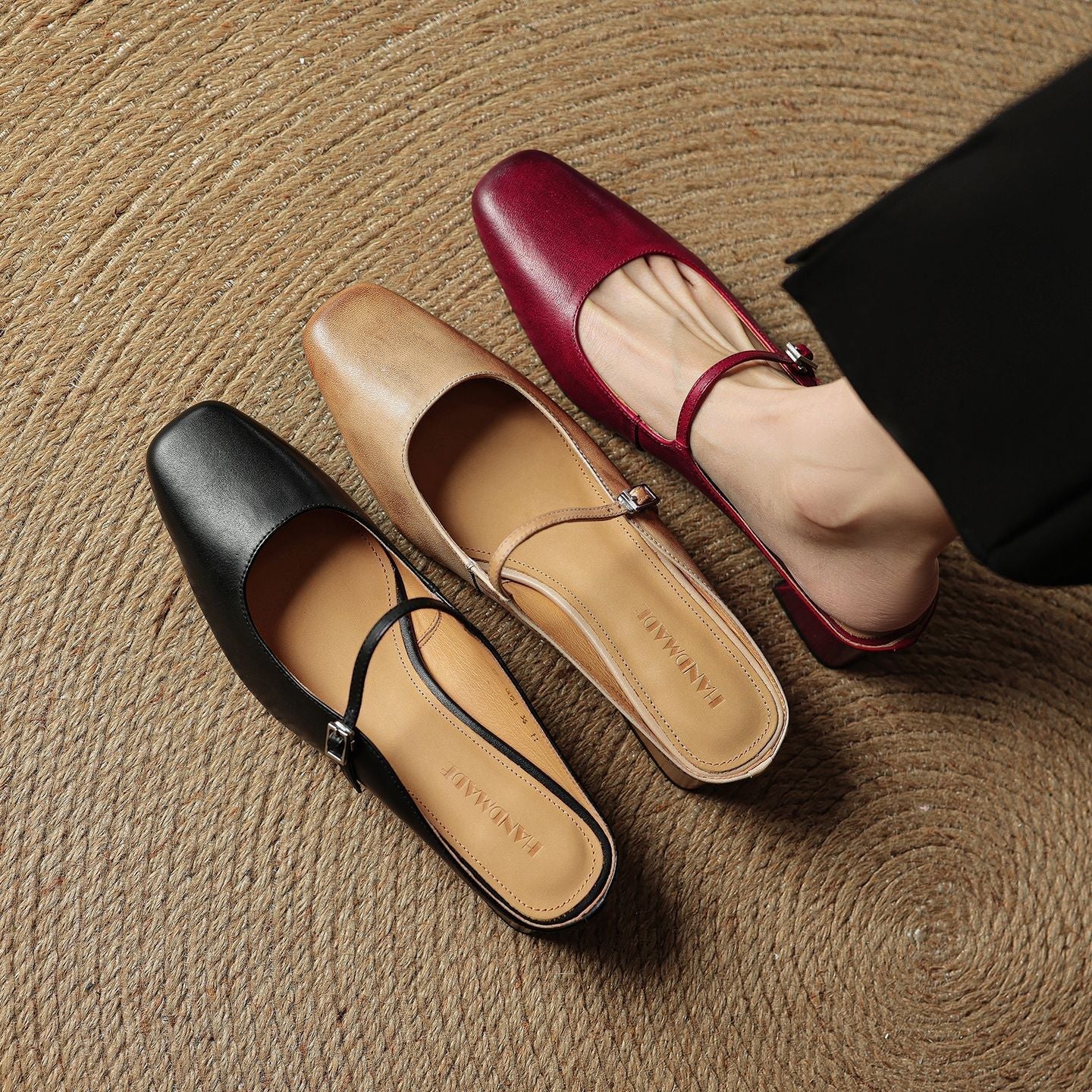Meyra Leather Slides