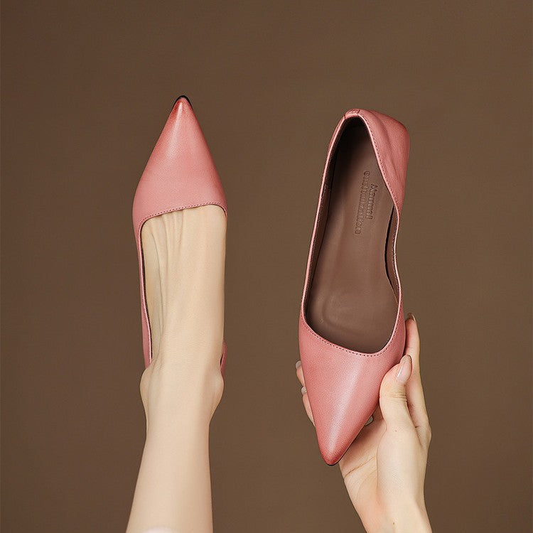 Orlisse Leather Stiletto Heels