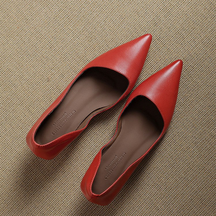 Orlisse Leather Stiletto Heels