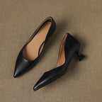 Calenne Leather Wedge Heels