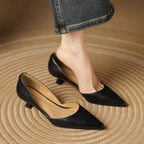 Ceyra Leather Wedge Shoes