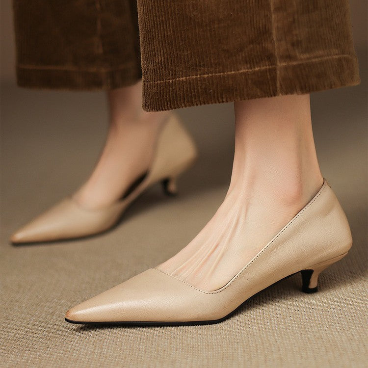 Orlisse Leather Stiletto Heels