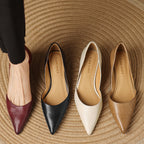 Ceyra Leather Wedge Shoes