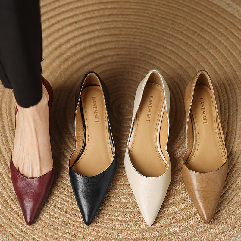 Ceyra Leather Wedge Shoes