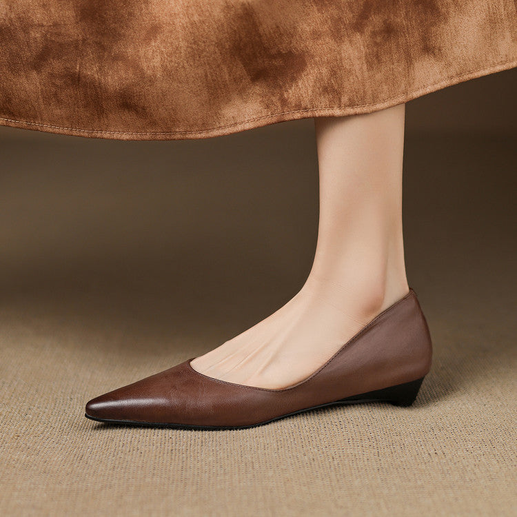 Arla Genuine Leather Ballet Flats