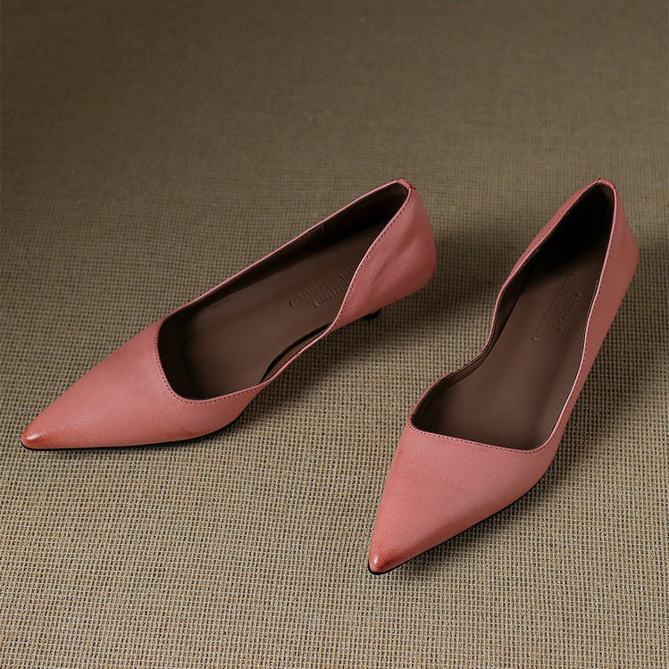 Orlisse Leather Stiletto Heels