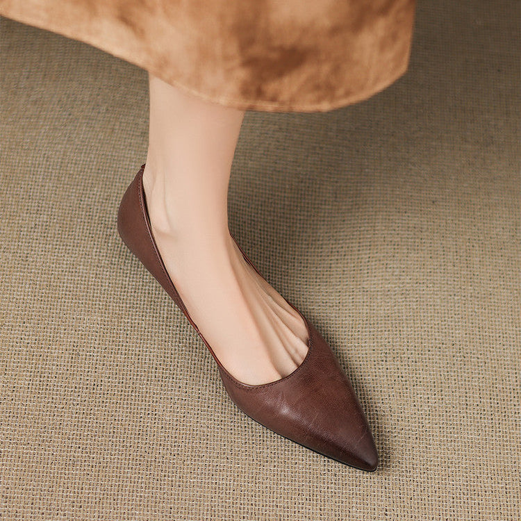 Arla Genuine Leather Ballet Flats
