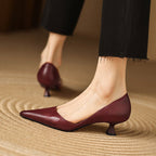 Ceyra Leather Wedge Shoes