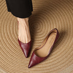 Ceyra Leather Wedge Shoes