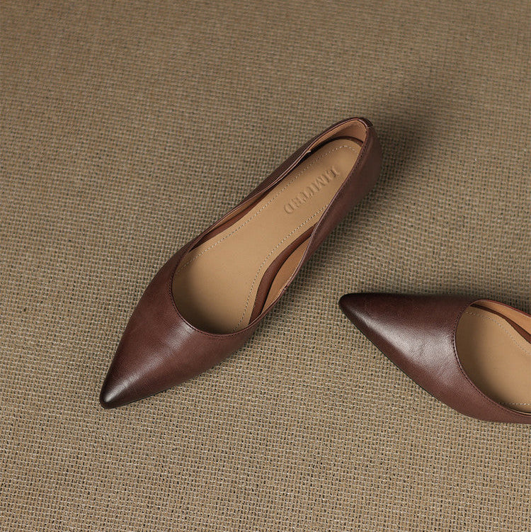 Arla Genuine Leather Ballet Flats