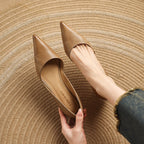 Ceyra Leather Wedge Shoes