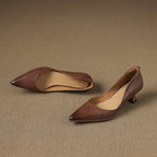 Calenne Leather Wedge Heels